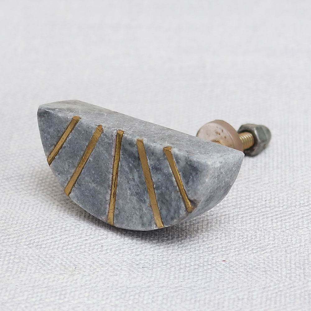 Half Moon Stone Drawer Knob