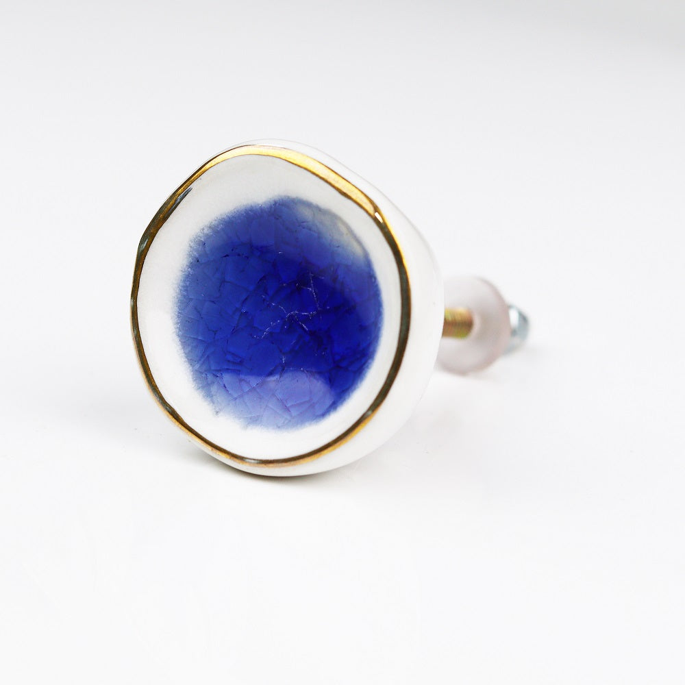 Navy Blue Ceramic Drawer Knob