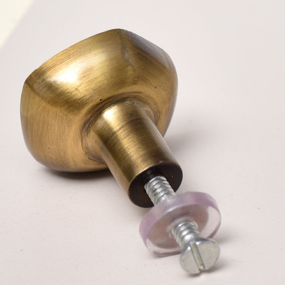 Round Iron and Brass Drawer Knob