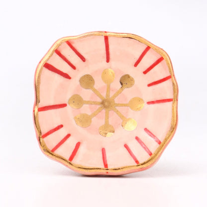 Pink Gold Flower Knob