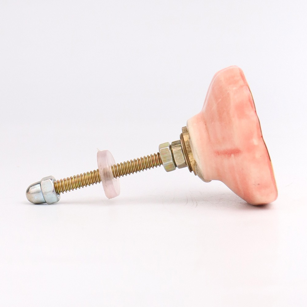 Pink Gold Flower Knob