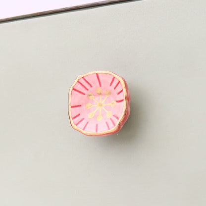 Pink Gold Flower Knob