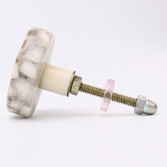 Marble and Brass Drawer Knob