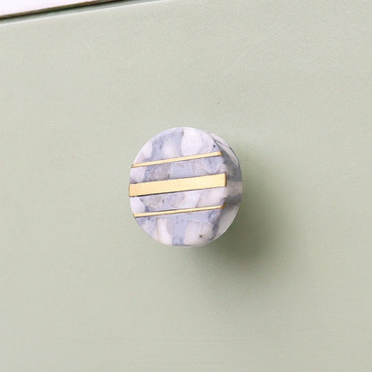 Marble and Brass Drawer Knob