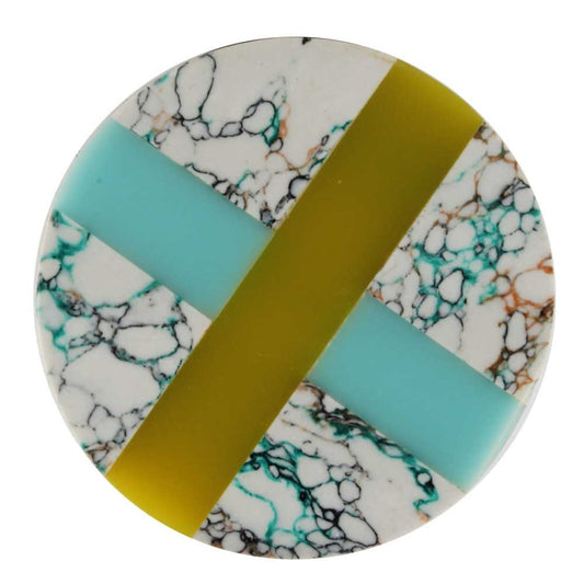 Turquoise and Wood Knob